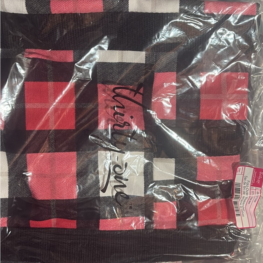 Thirty-One Pink and Black Fold-Over Weekender